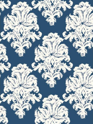 Montserrat Wallpaper In Blue From The Tortuga Collection By Seabrook Wallcoverings