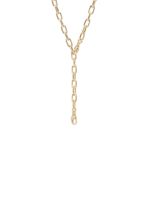 14k Gold Medium Square Oval Link Chain Necklace With Two Lobster Clasps