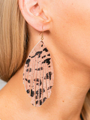 Daphne Speckled Leather Earrings