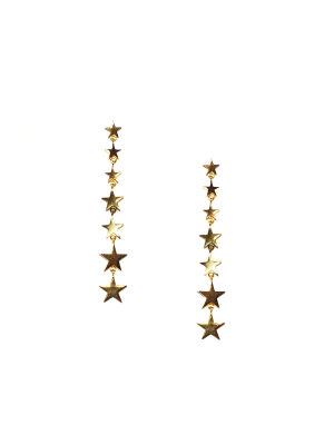 Sterling Multi Star Drop Earring