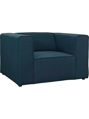 Maisie Upholstered Fabric Armchair Blue