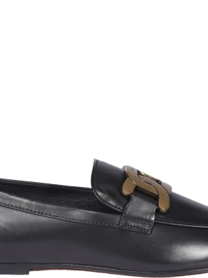 Tod's Kate Logo Plaque Loafers