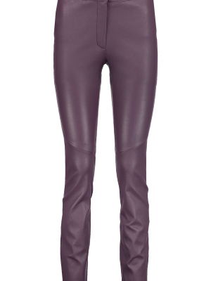 Lakera Leather Pant Dark Plum