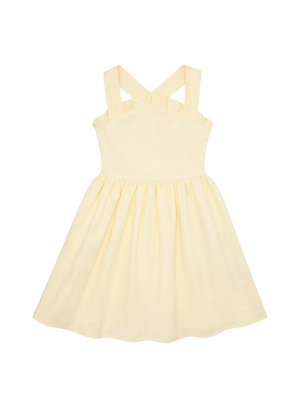 Girls Yellow Bib Dress