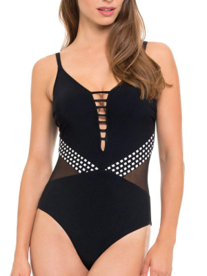 Profile By Gottex Hollywood One Piece Swimsuit In Black E854-2074-001