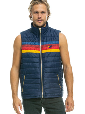 Men's 4 Stripe Vest - Navy