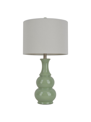 26" Ceramic Table Lamp Light Green - J.hunt