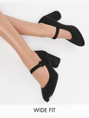 Simply Be Jennifer Extra Wide Fit Mary Jane Heel In Black