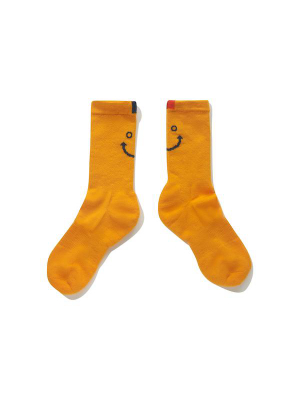 The Women's Line Smile Sock - Gold