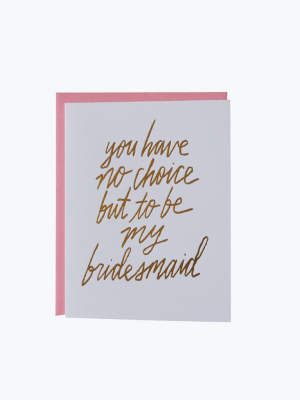 Bridesmaid Card