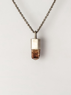 Talisman Necklace (fire Amphibole, Da+fam)