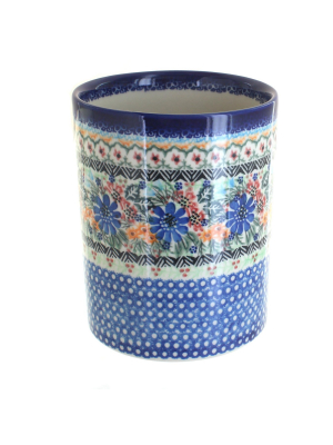 Blue Rose Polish Pottery Ashley Utensil Jar