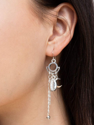 Puka Shell Cluster Drop Earrings