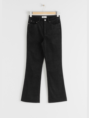 Corduroy Kick Flare Trousers