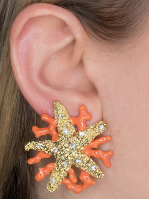 Starfish Clip Earrings