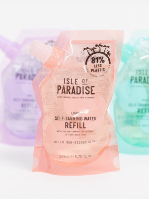 Isle Of Paradise Self Tanning Water Refill Pouch Light 200ml