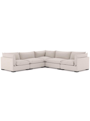 Westwood 5 Piece Sectional, Bayside Pebble