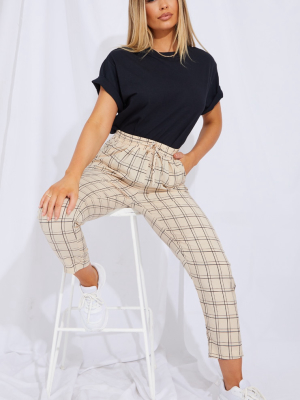 Stone Check Casual Pants