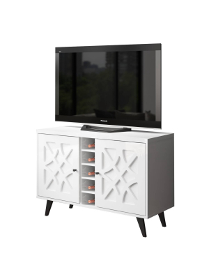 Tv Stand With Cabinets White - Home Source