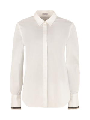 Brunello Cucinelli Contrast Trim Shirt