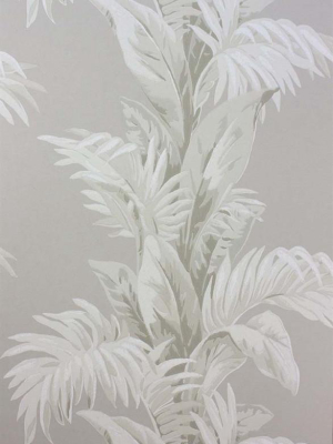 Palmetto Wallpaper In Grey And Ivory By Nina Campbell For Osborne & Little