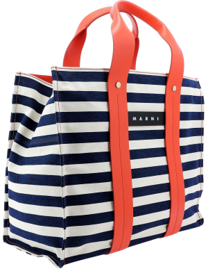 Marni Striped Top Handle Bag