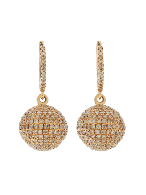 Small Pave Clip Ball Earrings P-chd