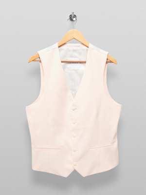 Pink Skinny Single Breasted Suit Waistcoat