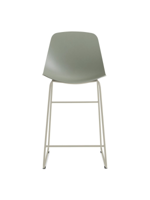 Clean Cut Counter Stool With Sled Leg