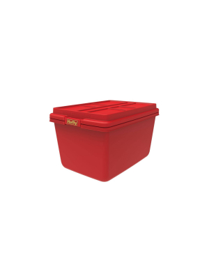 Hefty 18gal Hi Rise Storage Tote With Lid