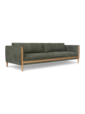 Bungalow Leather Sofa In Verde