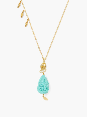 Turquoise Flower Mano Necklace