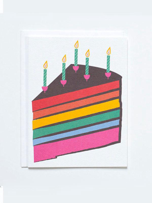 Rainbow Birthday Cake Card