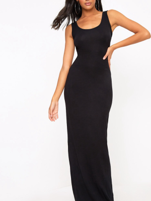 Black Racer Maxi Dress