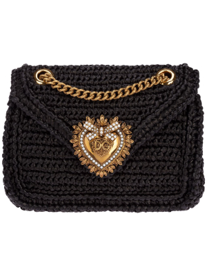 Dolce & Gabbana Devotion Woven Shoulder Bag