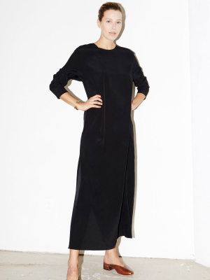 Black Silk Ava Dress