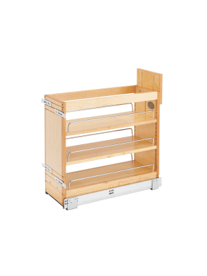 Rev-a-shelf 448-bddsc-8c Innovative 8 Inch Door/drawer Base Soft Close Kitchen Cabinet Storage Organizer, Natural Maple Wood