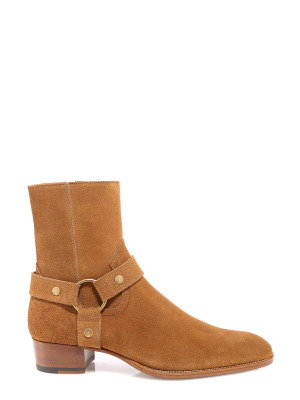 Saint Laurent Wyatt Harness Ankle Boots