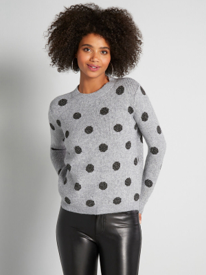 Haven't Dot A Clue Pullover Sweater