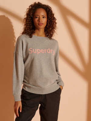 Regular Flock Loopback Crew Sweatshirt