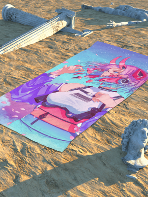 Sakura Oni Beach Towel