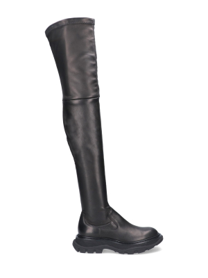 Alexander Mcqueen Thigh-high Tread Boots