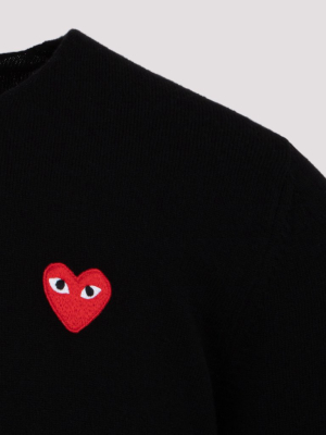 Comme Des Garçons Play Heart Knitted Sweater