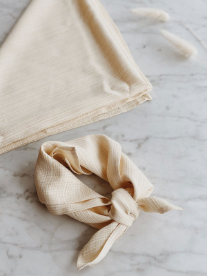 Recycled Square Bandana In Yellow Gingham