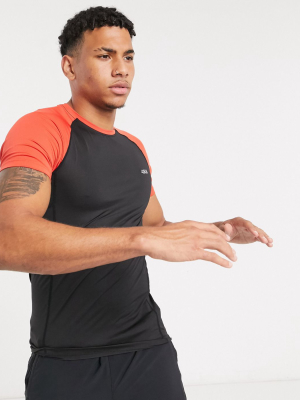 Asos 4505 Muscle Training T-shirt With Contrast Raglan