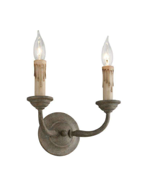 Cyrano 2lt Wall Sconce Earthen Bronze