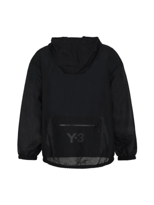 Y-3 Logo Printed Hooded Jacket