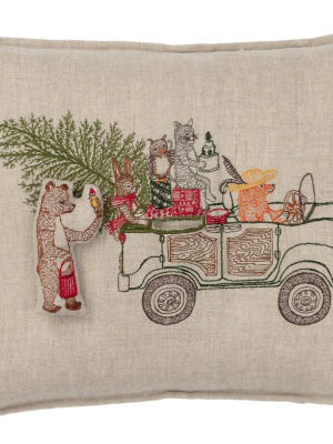 Christmas Tree Car Pocket Pillow