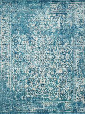 Evoke Oriental Blue/ivory Area Rug