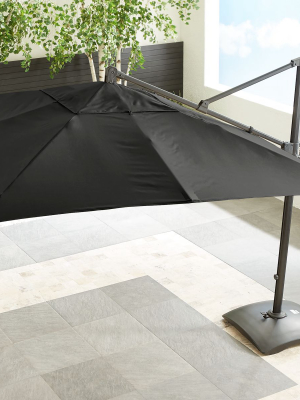 10' Sunbrella ® Charcoal Square Cantilever Umbrella